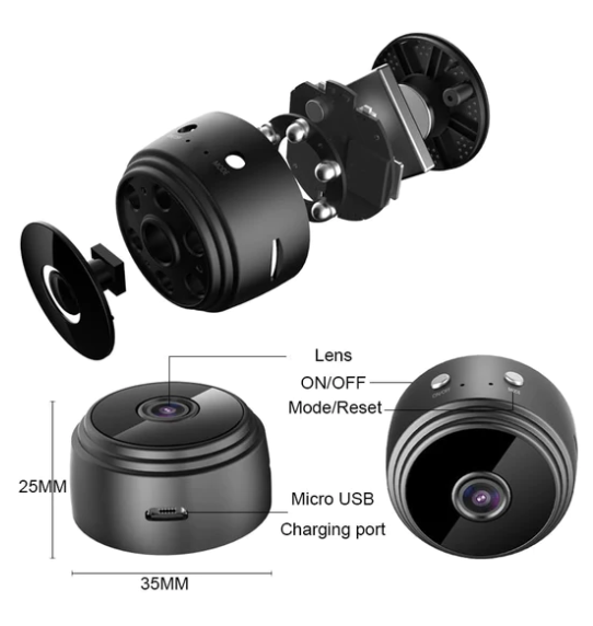 Mini Portable Wireless Security Camera 1080P HD